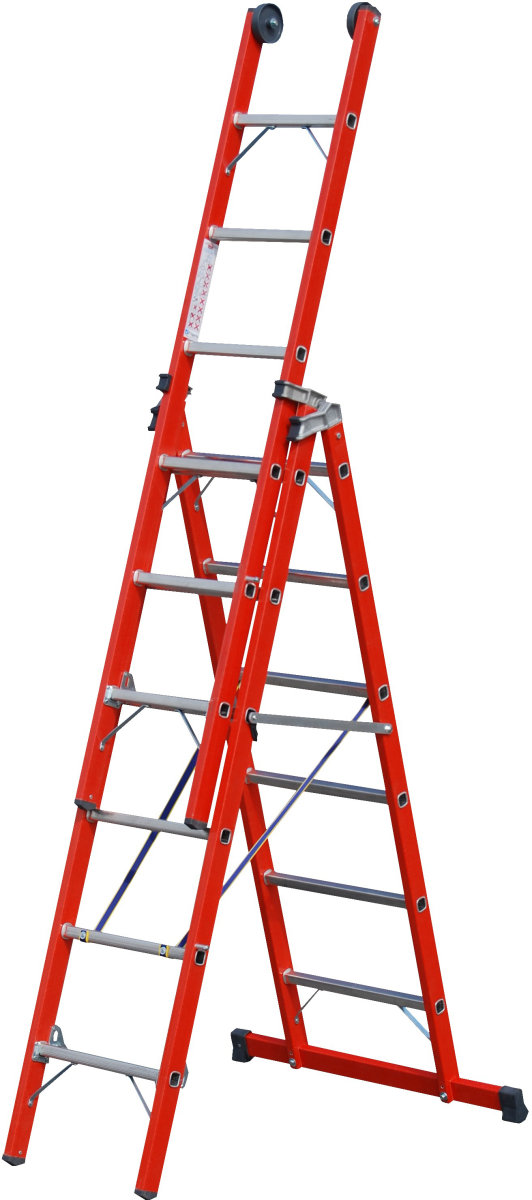 DEMO: 3-delt kombistige glasfiber/alu - H5,89 m