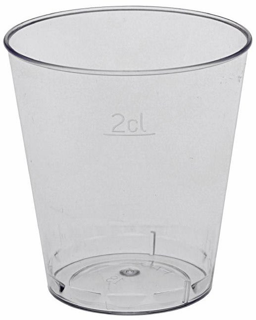 Snapseglas, PS, Klar, 2 cl