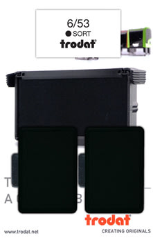 Trodat 6/53 Farvepude | Sort | 2 stk.