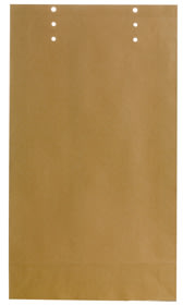 Bong prøvepose 400 x 230 x 50mm, brun