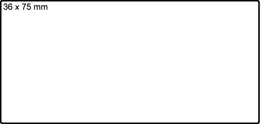 Avery Etiketter på rulle | 36x75 mm | 1000 stk.
