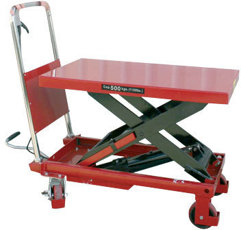 Mobilt løftebord med fodpumpe, 500 kg, 340-900 mm