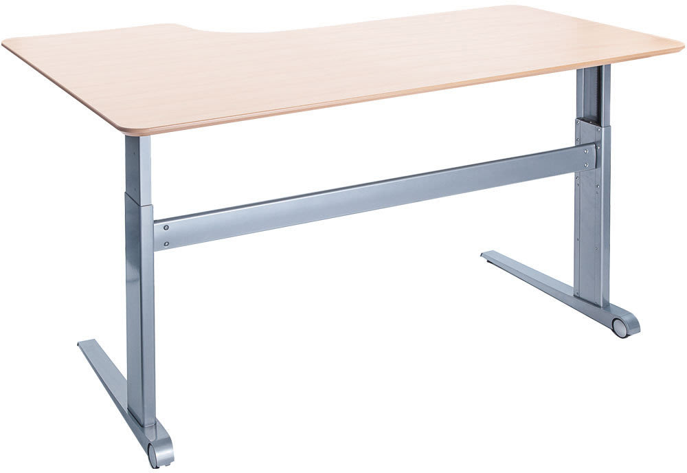 STEADY hæve-/sænkebord, 180x110 cm, højre, bøg