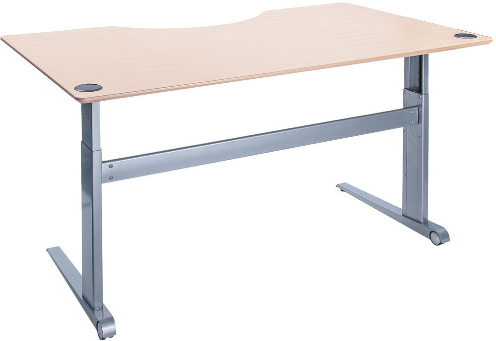 STEADY hæve-/sænkebord, 180x100 cm, center, bøg