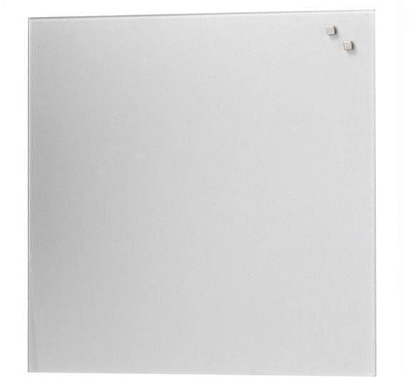 Glassboard magnetisk glastavle 45 x 45 cm, sølv