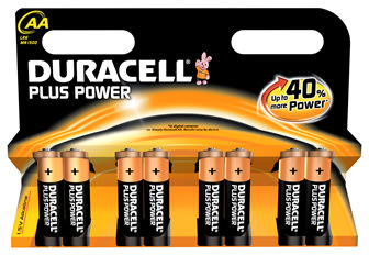 Duracell Plus Power AA-batterier, 8 stk.