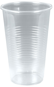 Plastikglas m/ tappestreg, PP, Klar, 50 cl