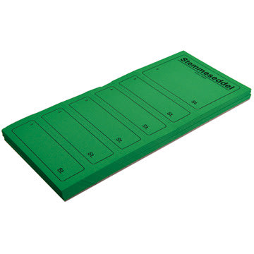 Stemmeseddel 4705 | 10x25 cm | Grøn
