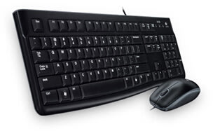 Logitech MK120 Kablet Mus/tastatursæt, nordisk