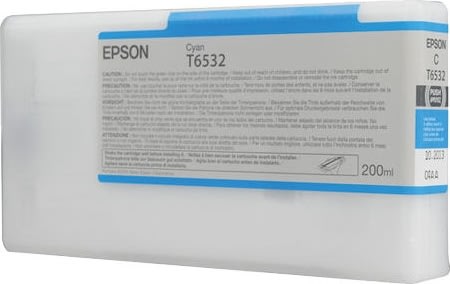 Epson nr.T6532/C13T653200 blækpatron, blå, 200ml