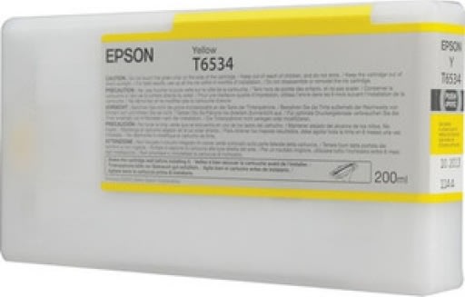 Epson nr.T6534/C13T653400 blækpatron, gul, 200ml