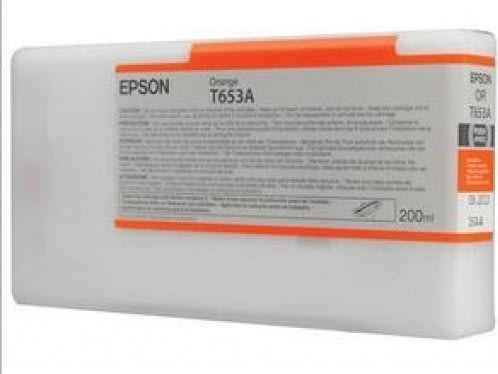 Epson nr.T653A/C13T653A00 blækpatron, orange, 200m
