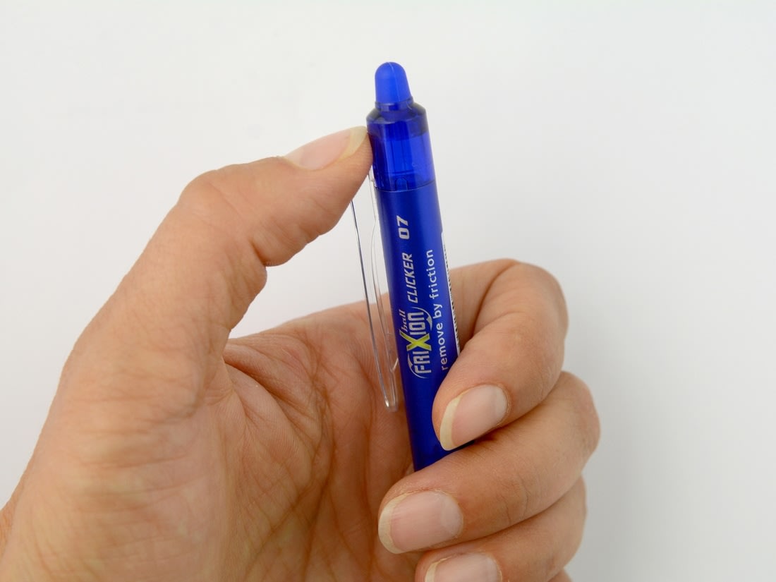 Pilot Frixion Clicker kuglepen, 0,7 mm,  sort