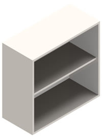 Jive topreol m/2 rum hvid Decor laminat Dybde 35cm