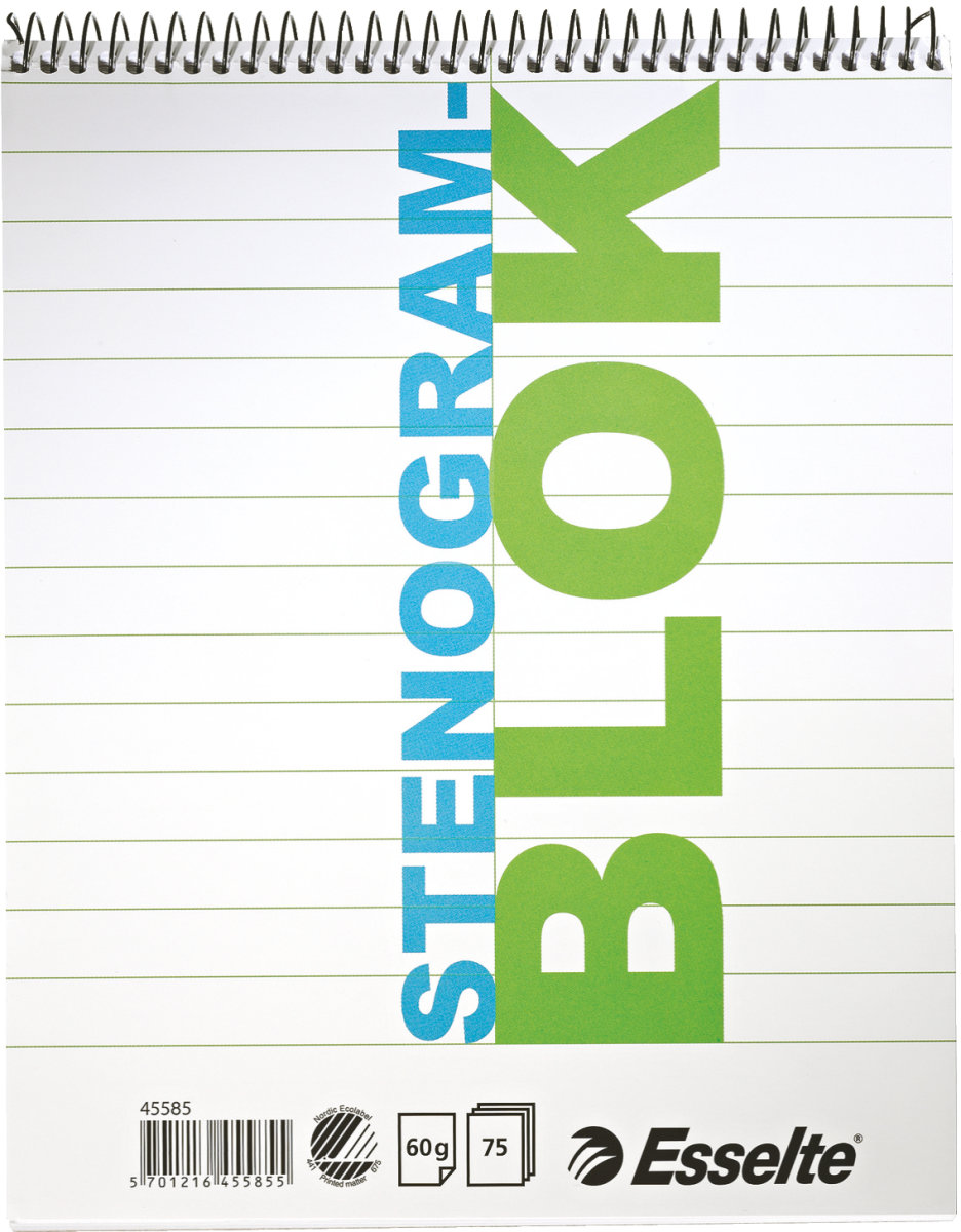 Esselte Stenogramblok | 205x165 mm | 75 ark