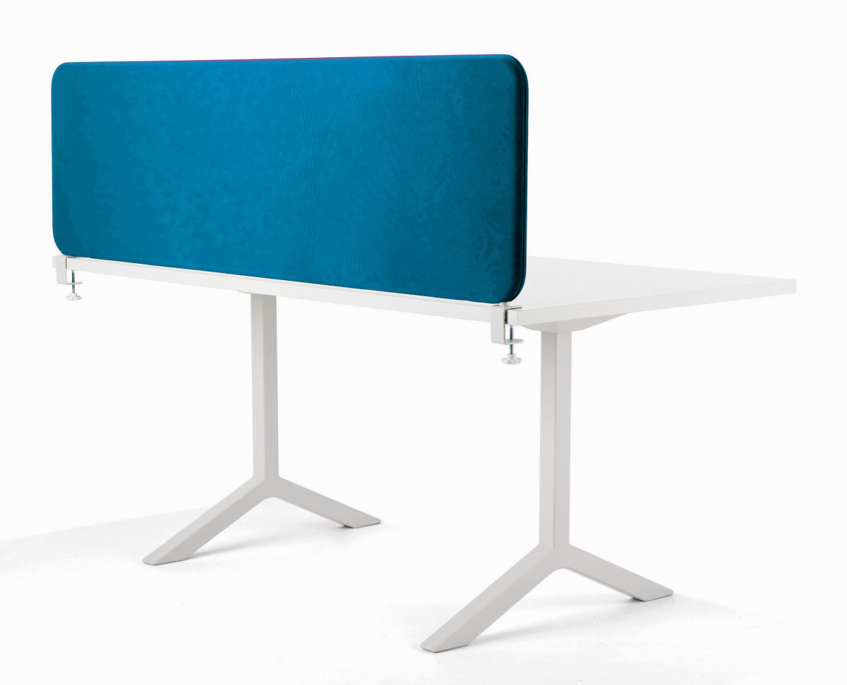 Softline bordskærmvæg blå B1000xH450 mm