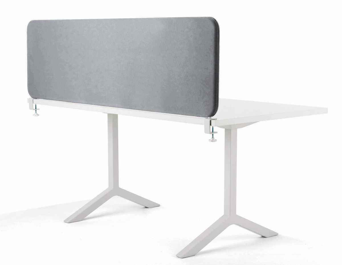 Softline bordskærmvæg grå B1800xH450 mm