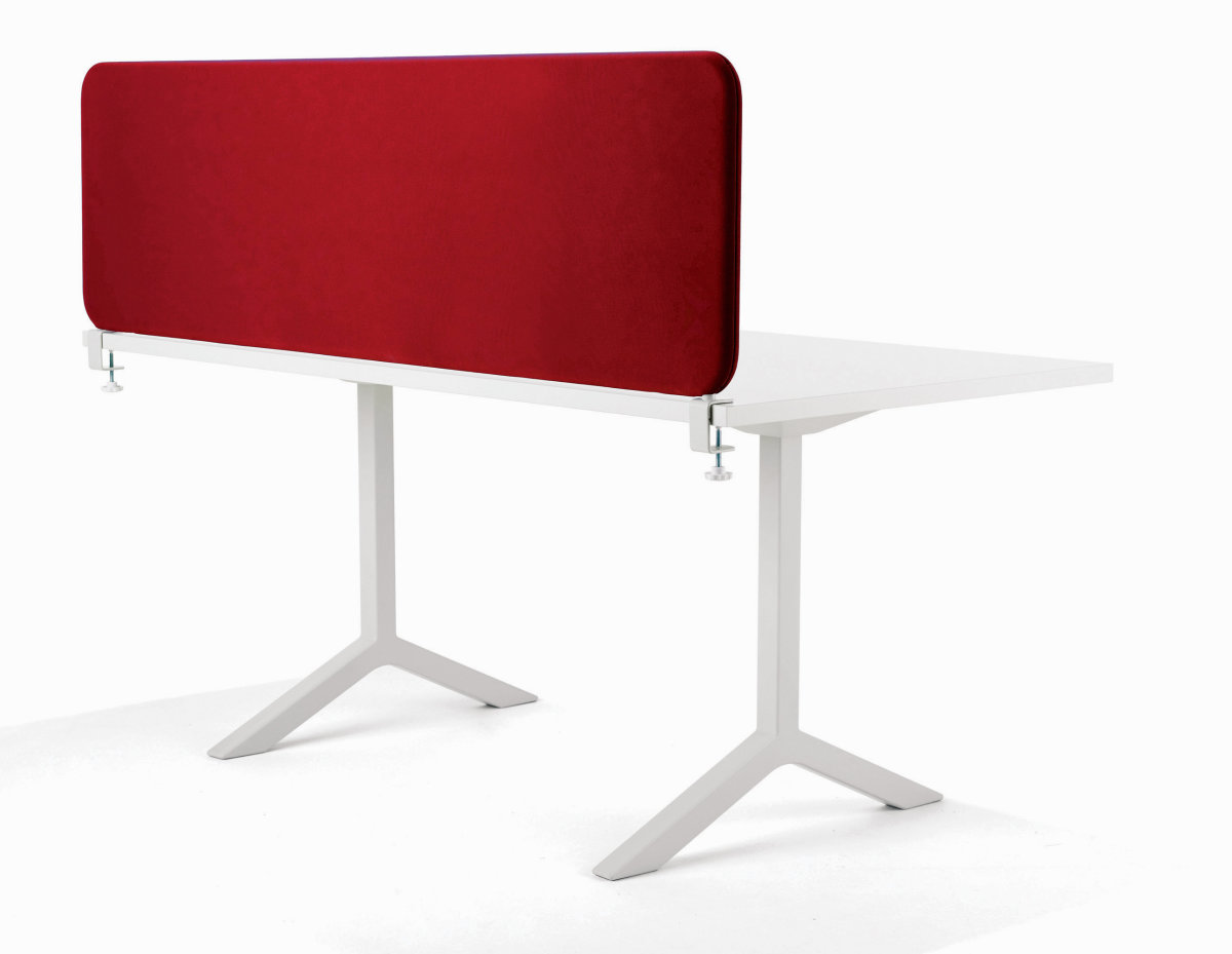 Softline bordskærmvæg rød B1000xH590 mm