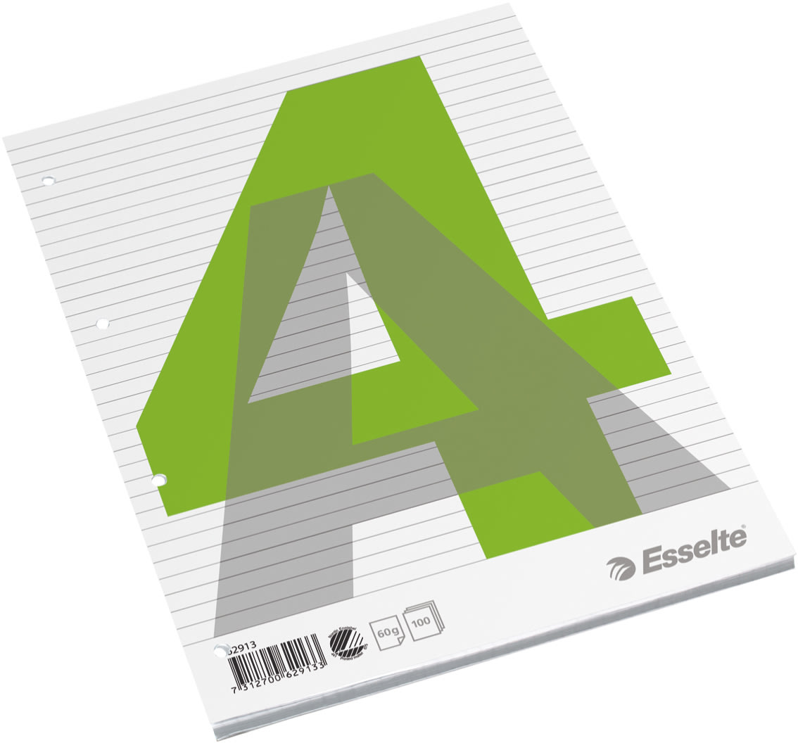 Esselte Blok | A4 | Toplimet | Linjeret | 100 ark