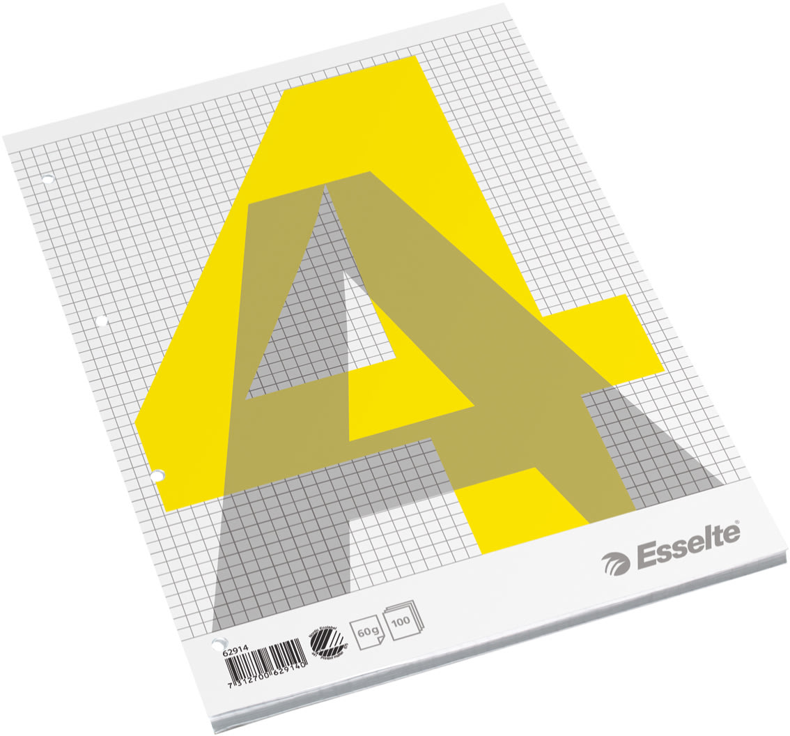 Esselte Blok | A4 | Toplimet | Kvadreret | 100 ark