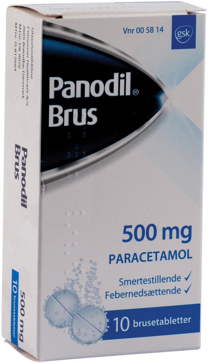 Panodil Brusetabletter, 500 mg, 10 stk. | Lomax A/S