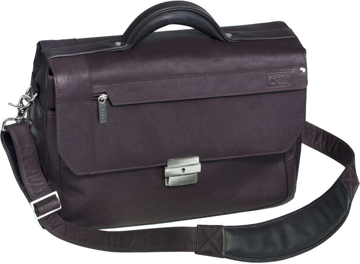 Pierre Urban Line computertaske, læder, brun - Køb til pris - Fri Fragt | Lomax A/S