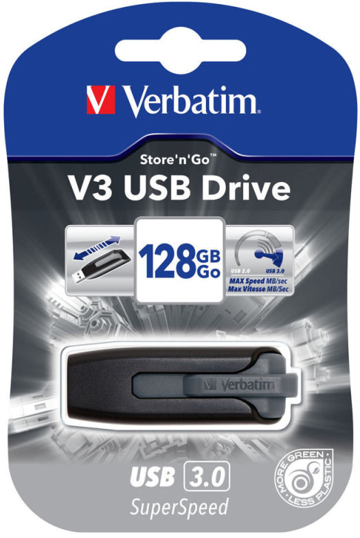 asiatisk Mediate Hvad er der galt Verbatim Store 'N' Go 128GB SuperSpeed V3 USB 3.0 | Lomax A/S