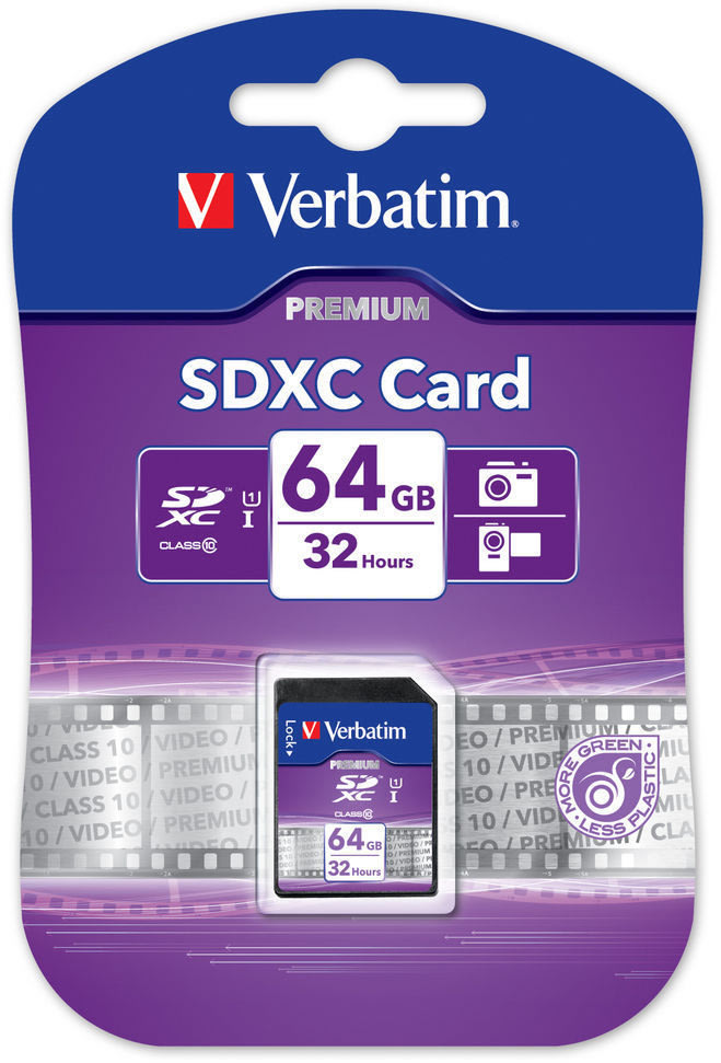 Verbatim SDXC 64GB Class 10 hukom. kort