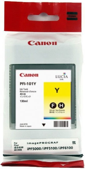 Canon PFI-101Y blækpatron, gul, 130ml