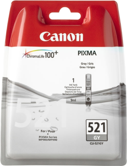 Canon CLI-521GY blækpatron, grå, 9ml