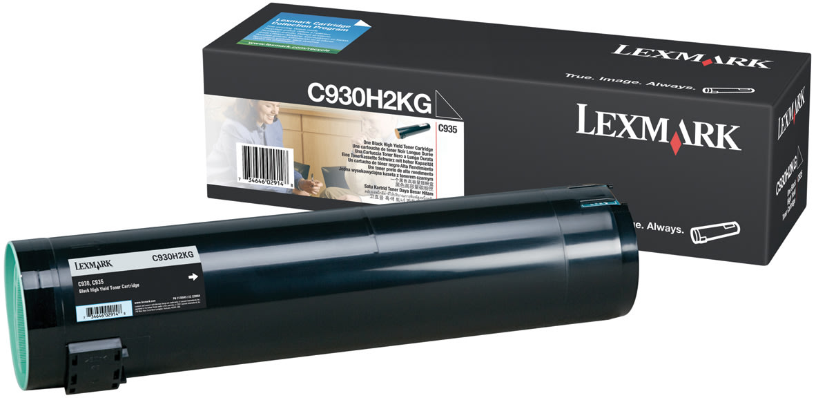 Lexmark C930H2KG lasertoner, sort, 38000s