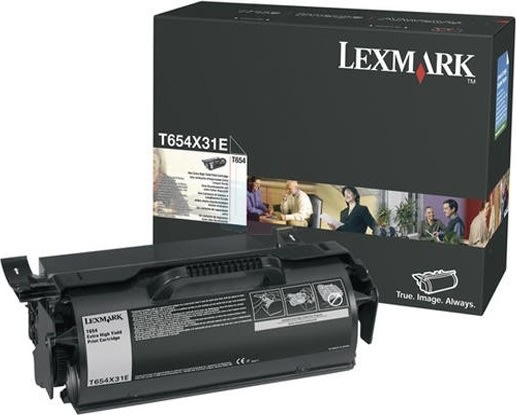 Lexmark T654X31E lasertoner, sort, 36000s