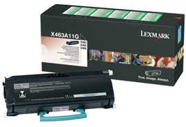Lexmark X463A11G lasertoner, sort, 3500s