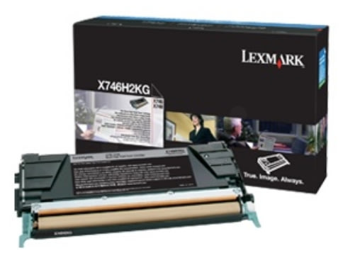 Lexmark X746H3KG lasertoner, sort, 12000s
