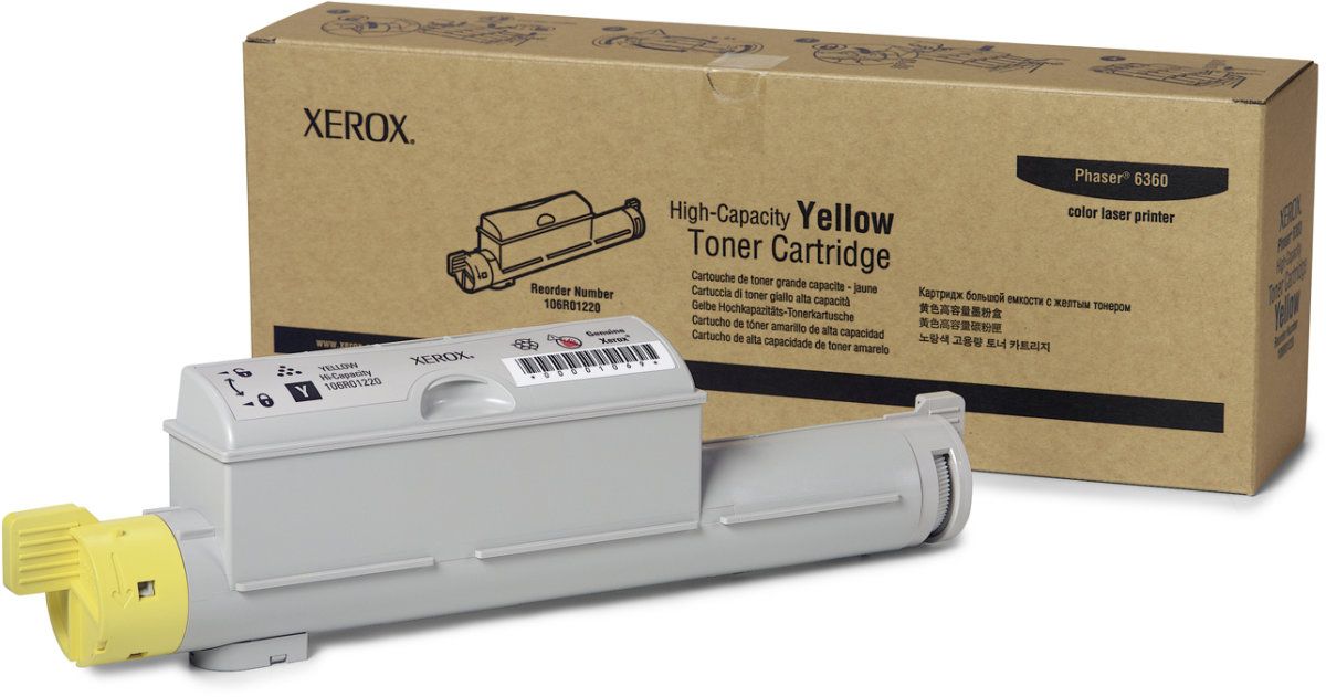 Xerox 106R01220 lasertoner, gul, 12000s