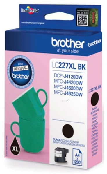 Brother LC227XLBK blækpatron, sort, 1200s