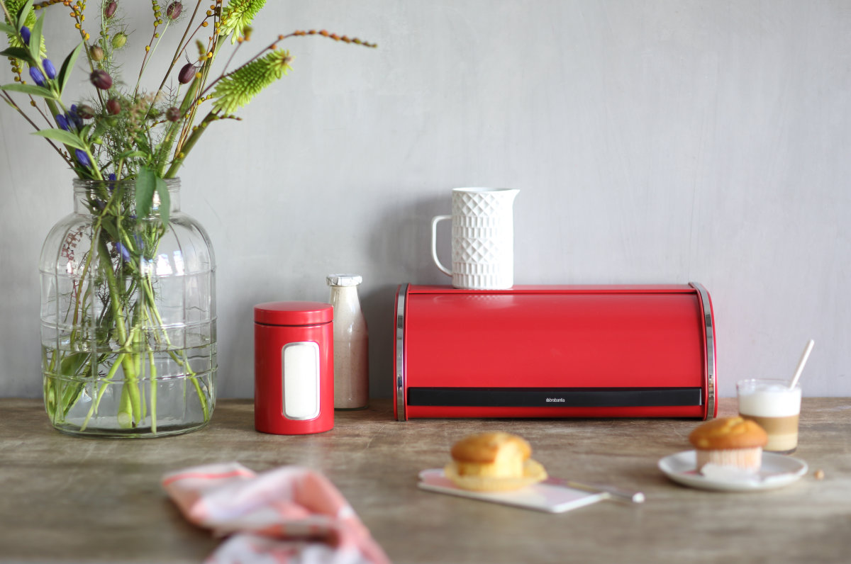 Brabantia Roll Top | Brødkasse | Rød