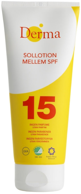 Derma Sun sollotion, SPF 15, u/parfume