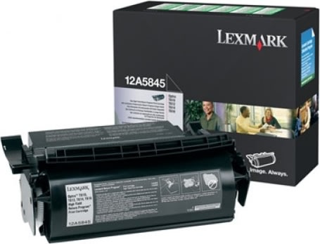 Lexmark 12A5845 lasertoner, sort, 25000s