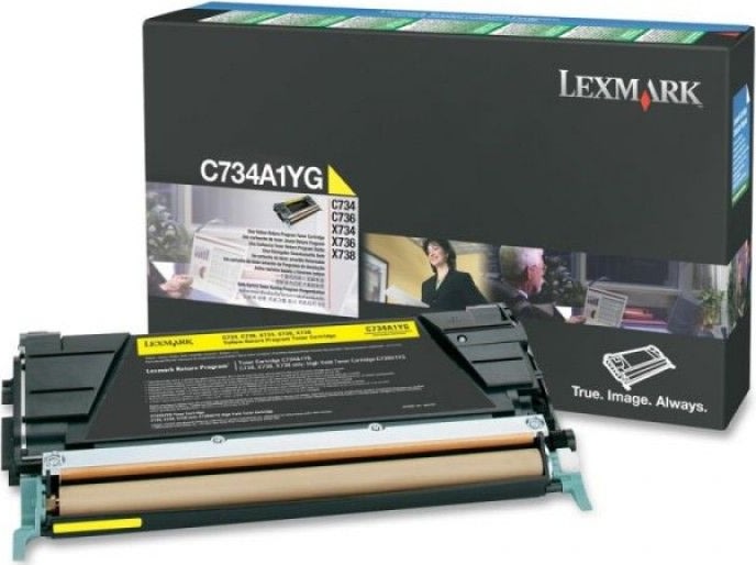 Lexmark C734A1YG lasertoner, gul, 6000s