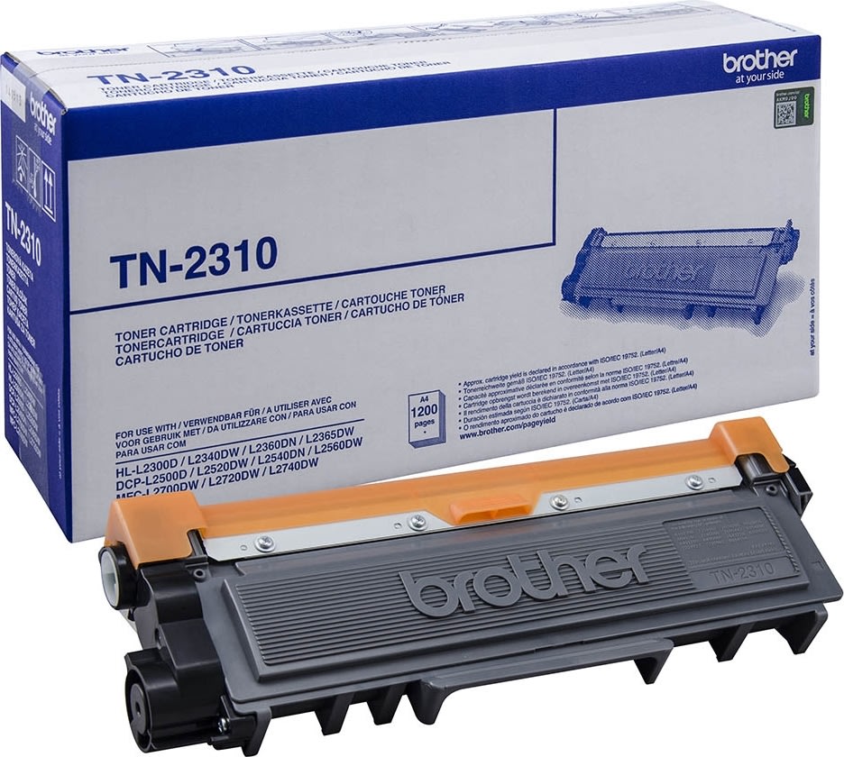 Brother TN2310 Lasertoner, sort, 1200 s.