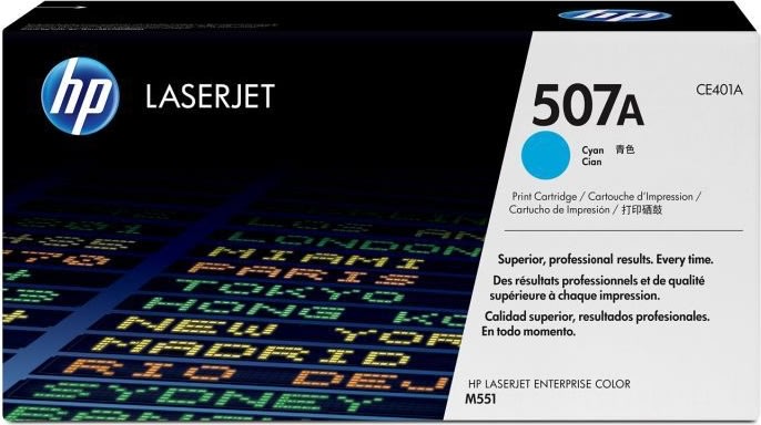 HP no 507A CE401A lasertoner, blå, 6000s