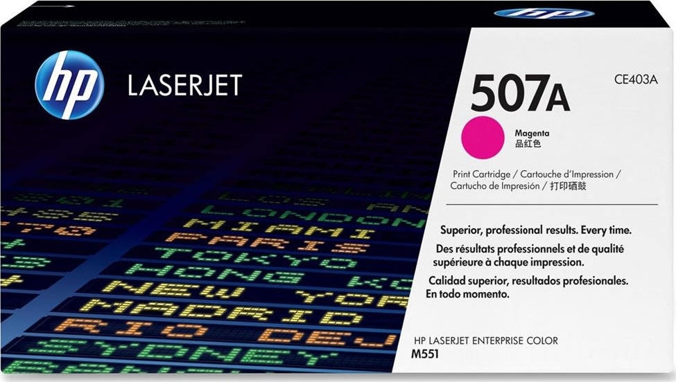 HP no 507A CE403A lasertoner, rød, 6000s