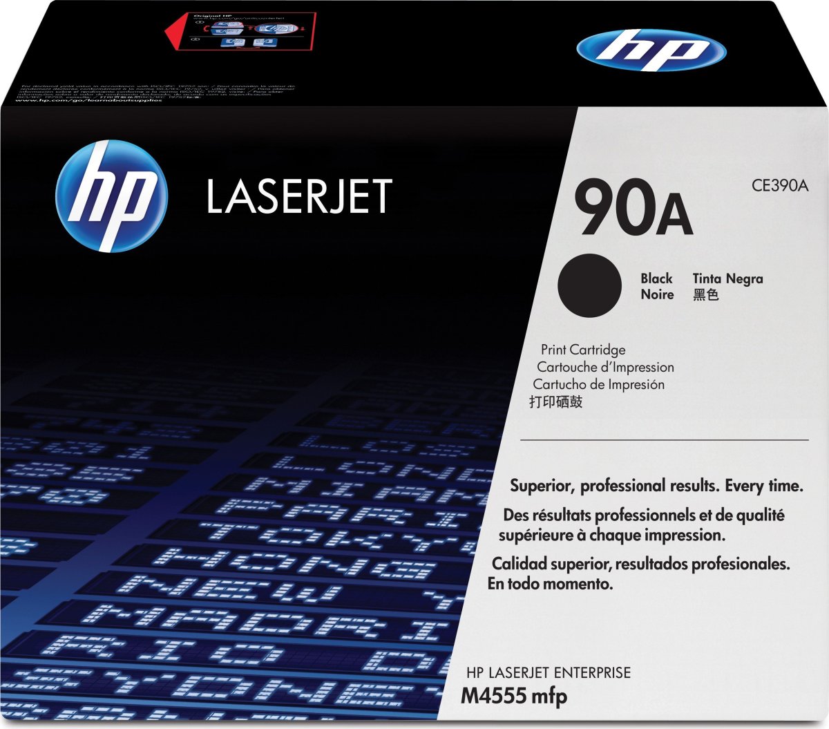 HP no 90A CE390A lasertoner, sort, 10000s