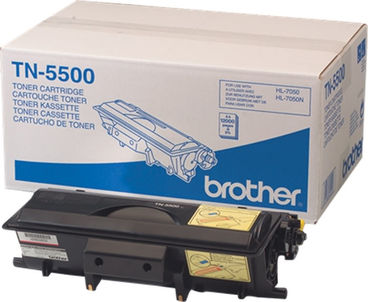 Brother TN5500 lasertoner, sort, 12000s