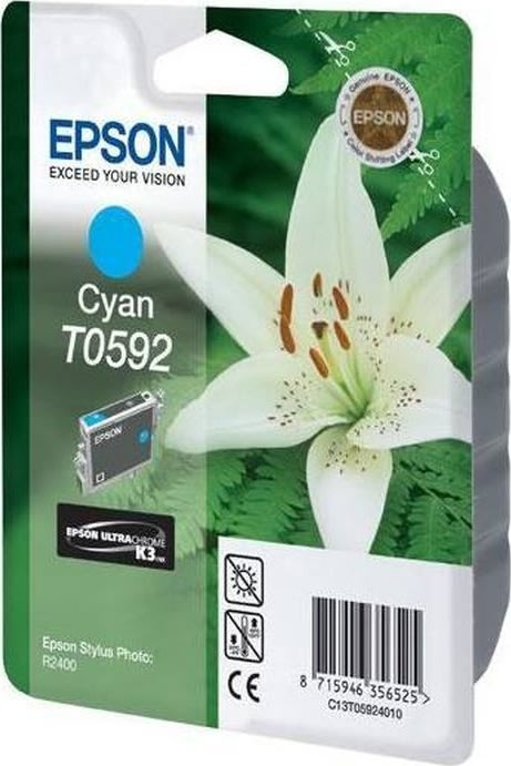 EPSON T0592 blækpatron, Cyan 400 s