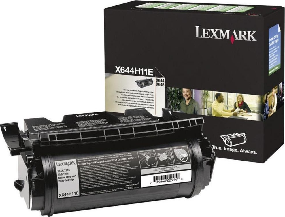 Lexmark 0X644H11E lasertoner, sort, 21000s