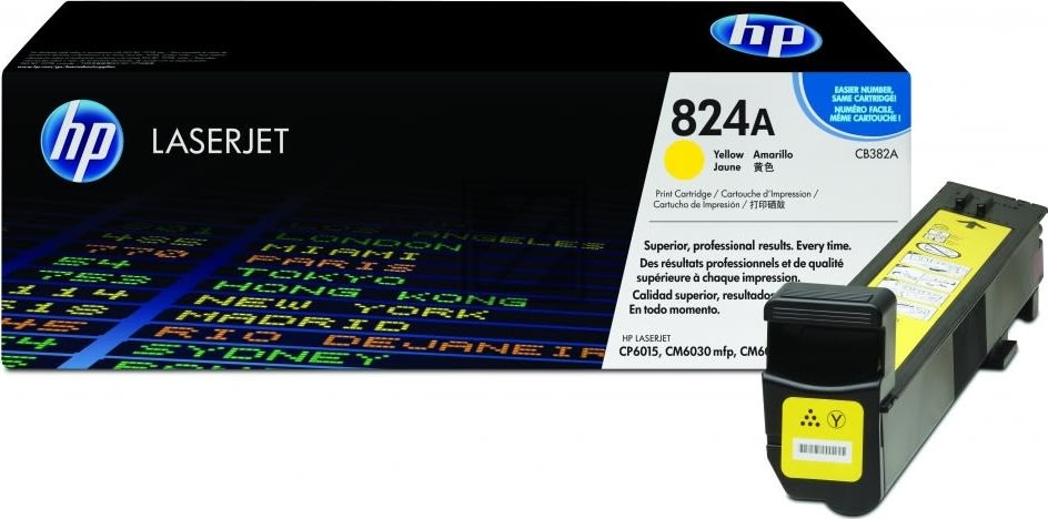 HP 824A/CB382A lasertoner, gul, 21000s