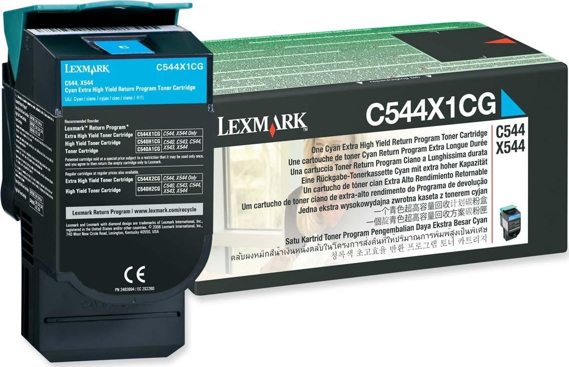 Lexmark 0C544X1CG lasertoner, blå, 4000s