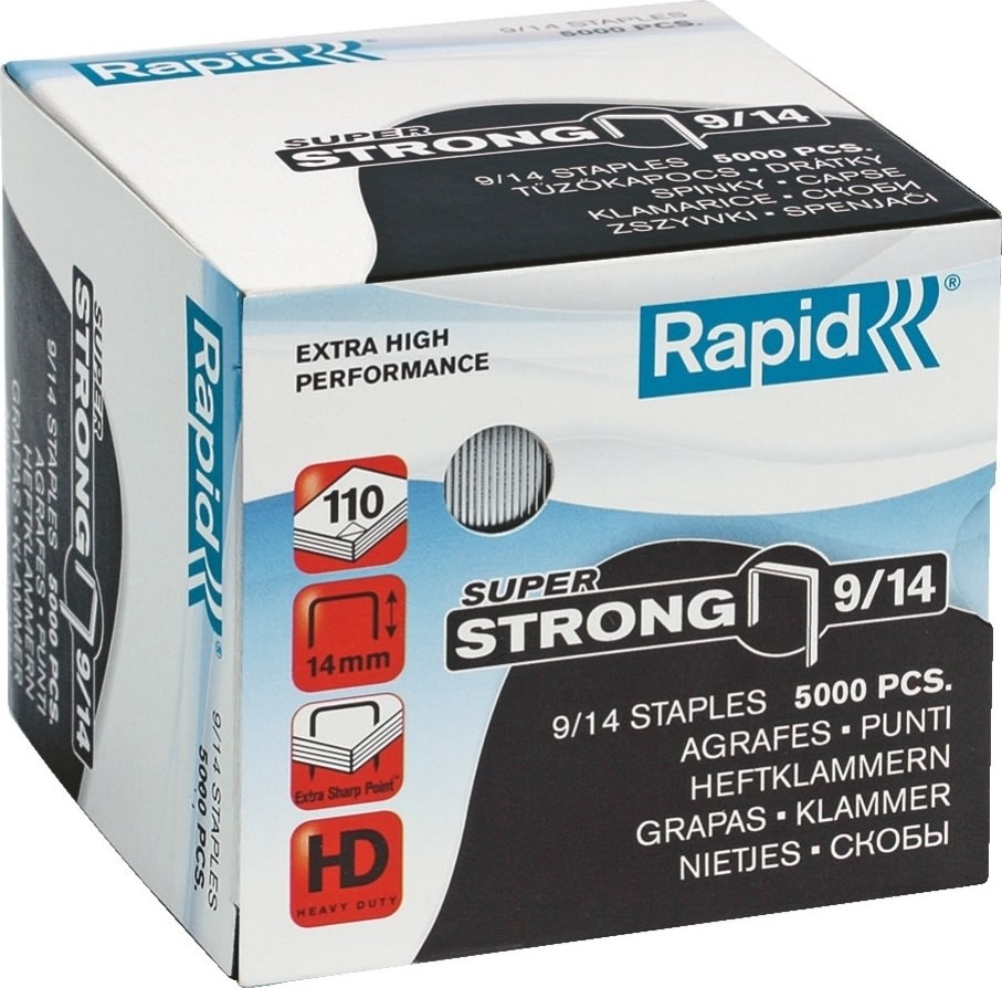 Rapid SuperStrong Hæfteklamme | 9/14 | 5000 stk.